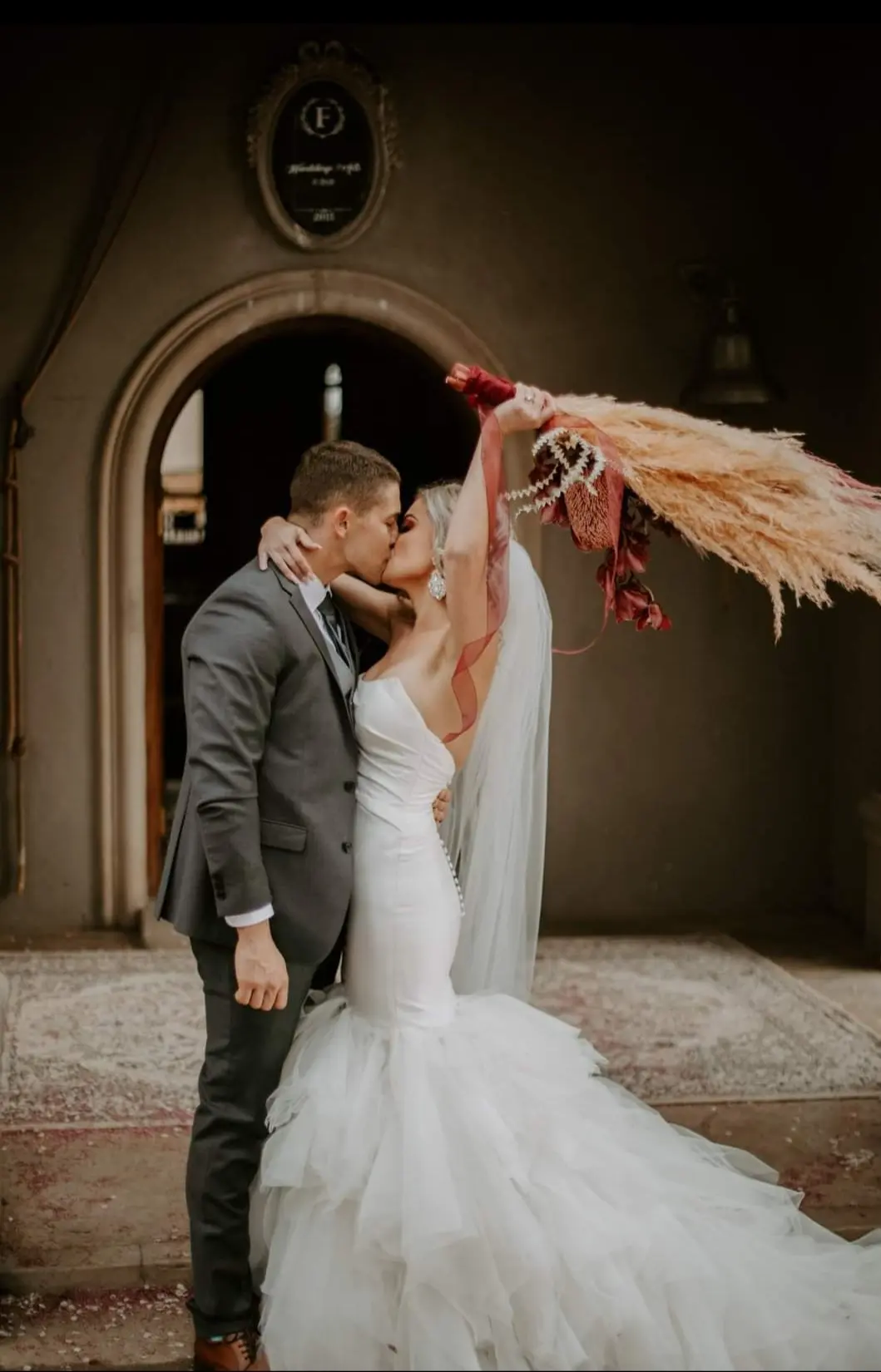 Picure of Zania & Berno at their wedding done by Two Balloons Weddings & Events